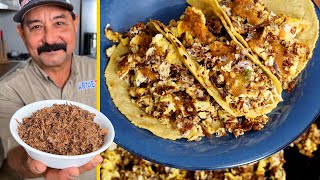 How to Make MACHACADO con Huevo Easy Carne Seca  Machaca Recipe for Authentic Mexican Breakfast [upl. by Bronk872]