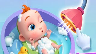 Super JoJo Baby Care Game by Babybus  Super JoJo Bath Time Cartoon  Learn How to Care For Babies [upl. by Yraeg286]