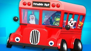 Red Wheels On The Bus  Nursery Rhymes  Junior Squad Cartoons [upl. by Angelo]