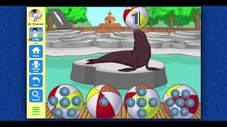 160 ABC Mouse Level 3 Lesson 67 Math Math Zoo  Seal Number Toss [upl. by Leibarg]