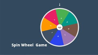 Spin Wheel using CSS and JavaScript  lucky Spinning wheel Game  Amin Coding [upl. by Anomahs730]