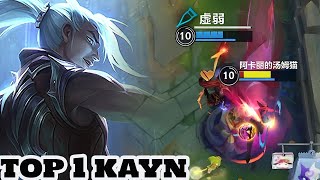 Wild Rift Kayn  Top 1 Kayn Gameplay Rank [upl. by Nylodnew602]