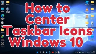 How to Center Taskbar Icons Windows 10 VERY EASY [upl. by Marrin]