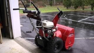 Honda Snowblower HS55 Start amp Shutdown Procedure 12062011 [upl. by Rowell]