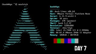 Installing Arch Linux until i get a girlfriend  Day 7 [upl. by Havelock]