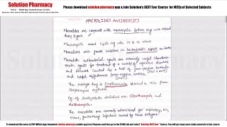 Topic 17 Macrolide Antibiotics  Antibiotics  Medicinal Chemistry 03  BPharmacy 3rd Semester [upl. by Asiek197]