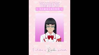 The evolution portrait of Kuroko Kamenaga  Yandere Simulator shorts short [upl. by Lyman]