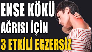 ENSE KÖKÜ AĞRISI İÇİN 3 ETKİLİ EGZERSİZ aktifizyo boyunağrısı fiziktedavi [upl. by Spalla]