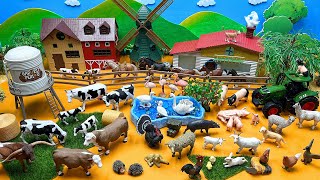 New Barn Farm Play Set Diorama for Farm Animals  Pig Cow Horse Duck [upl. by Janeen]