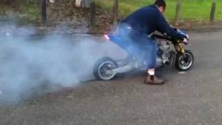 Pocket bike burnout 1000cc [upl. by Kessiah576]