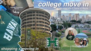 COLLEGE MOVE IN DAY  freshman year  the university of Hawaii at Manoa  a dorm tour [upl. by Sheedy]