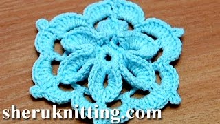 Crochet Flower With 3D Center [upl. by Ecirtel]