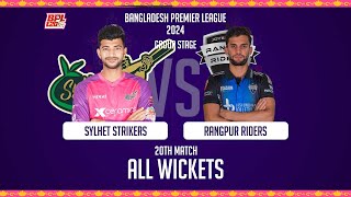 All Wickets  Sylhet Strikers vs Rangpur Riders  Highlights  20th Match Season 10  BPL 2024 [upl. by Safire]