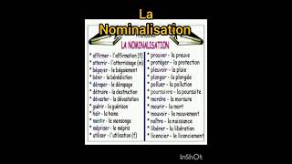 Transformation des verbes au noms  cest la Nominalisation 1am [upl. by Mayap]