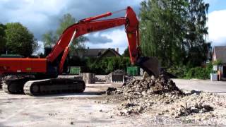 HITACHI ZAXIS 350 BAGGER VON ME ABBRUCH [upl. by Ielirol]