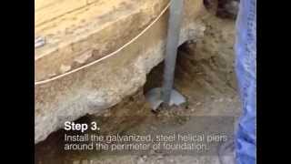 Foundation Repair using Helical Piers [upl. by Ameyn]