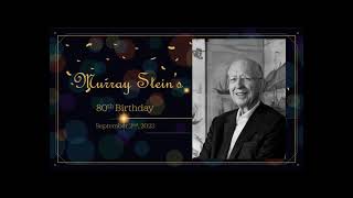 Murray Steins 80th Birthday Celebration and Festschrift Book Launch [upl. by Domash]