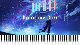 Kataware Doki  Kimi no Na wa Piano Tutorial  Just Keynime [upl. by Pisarik]