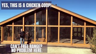 See Our Largest Chicken Coop  Cant Free Range No Problem This Coop Has it All [upl. by Oiralih]