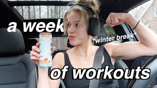 a realistic week of workouts during winter break vlog senior in highschool [upl. by Ainniz]