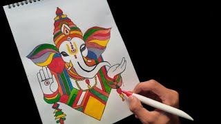 quotEasy Ganesh Ji Watercolor Painting  StepbyStep Tutorial  Art Drawing ViralVideoquot [upl. by Brie]