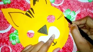 🐱 Cat Face Mask Paper Craft शादी के कार्ड से 🐱 मास्क बनाएं catmasknipunbharatpathshala1766 [upl. by Casavant699]