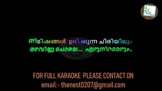 Sharike NInne Kaanan  Rakkilipaattu  SAMPLE Karaoke with Sync Lyrics by THENEST [upl. by Admana]