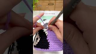 how to crochet a small bag 작은 가방 코바늘 뜨개질 방법 小さなバッグのかぎ針編み küçük bir çanta nasıl örülür crochetbag [upl. by Marrilee768]