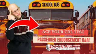 CDL Passenger Endorsement Questions amp Answers  Pass Your CDL Permit Tests [upl. by Fax]