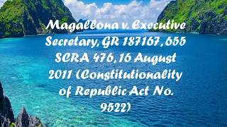 Magallona v Executive Secretary GR 187167 655 SCRA 476 Abejero Jus Rex B [upl. by Leeban611]