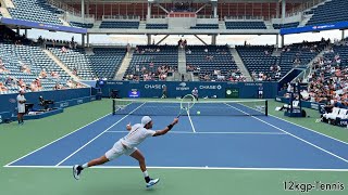 Matteo Berretttini v Aslan Karatsev  Court Level Practice Games 2022 4k 60fps HDR [upl. by Demetre]