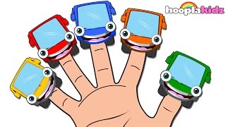 Learn Colors with Wheels on the Bus Finger Family Nursery Rhyme Activities [upl. by Rezzani687]