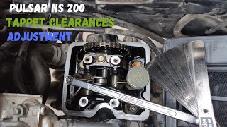 How to Check and Tappet Clearances Adjustment in Pulsar NS 200RS 200 [upl. by Yrac]