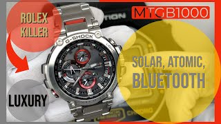 Detailed look at the GShock MTGB1000D1A  ROLEX Killer Bluetooth Multiband Atomic Solar [upl. by Jayne]