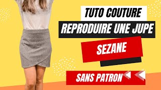 Tuto Couture  Reproduire une Jupe Sézane DIY Couture Jupe Croisée Facile Patron Gratuit [upl. by Frederique]