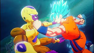 Dragon Ball Z Kakarot  SSJ Blue Goku VS Golden Frieza Final Boss Fight NO HUD [upl. by Llennahc]