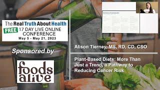 PlantBased Diets More Than Just a Trend a Pathway to Reducing Cancer Risk  Alison Tierney [upl. by Zaria]