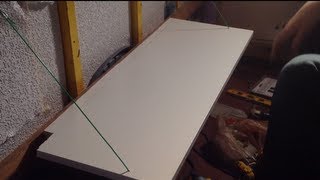 Installing a collapsible table 5x8 Enclosed Trailer Conversion Camper Project [upl. by Minna134]