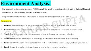 Environmental analysis in strategic management  Environmental analysis process  PESTEL Analysis [upl. by Jecho]