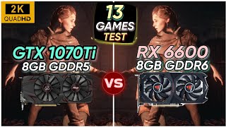 GTX 1070 Ti vs RX 6600  13 Games Tested  Which Is Powerful [upl. by Lleira492]