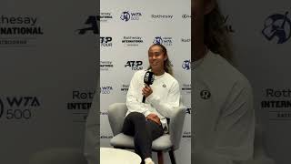 Leylah Fernandez press conference after final of Rothesay Eastbourne International 29062024 [upl. by Inittirb]