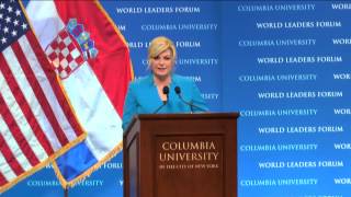 President Kolinda GrabarKitarović of Croatia  Columbia World Leaders Forum [upl. by Nwahsyd185]