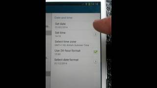 how to set time and date on Samsung galaxy Tab 3 [upl. by Sucramal]