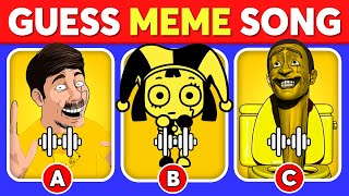 🔊Guess The Meme SONG🎤 BlingBangBangBorn The Amazing Digital Circus Skibidi Toilet MrBeast [upl. by Eemaj]