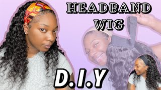 DIY Headband Wig Step by Step TUTORIAL Beginner Friendly [upl. by Crain]