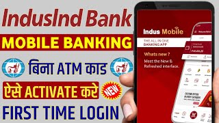 Indusind bank mobile Banking registration  indusind bank mobile Banking activate without ATM card [upl. by Buke270]