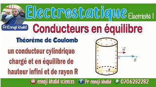 Conducteur cylindrique chargé et en équilibre de hauteur infini et de rayon R [upl. by Otnas]