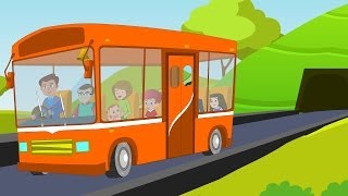 Wheels on the Bus Nursery Rhyme with lyrics [upl. by Siraval]