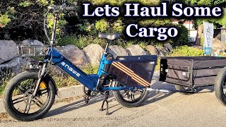 Engwe LE20 1300W Peak Torque sensor StepThru Dual Battery Cargo Ebike [upl. by Seuqirdor399]