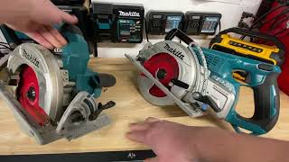 Makita 36v Top Handle VS Rear Handle Circular Saws which to pick XSH06 VS XSR01 [upl. by Armillda831]